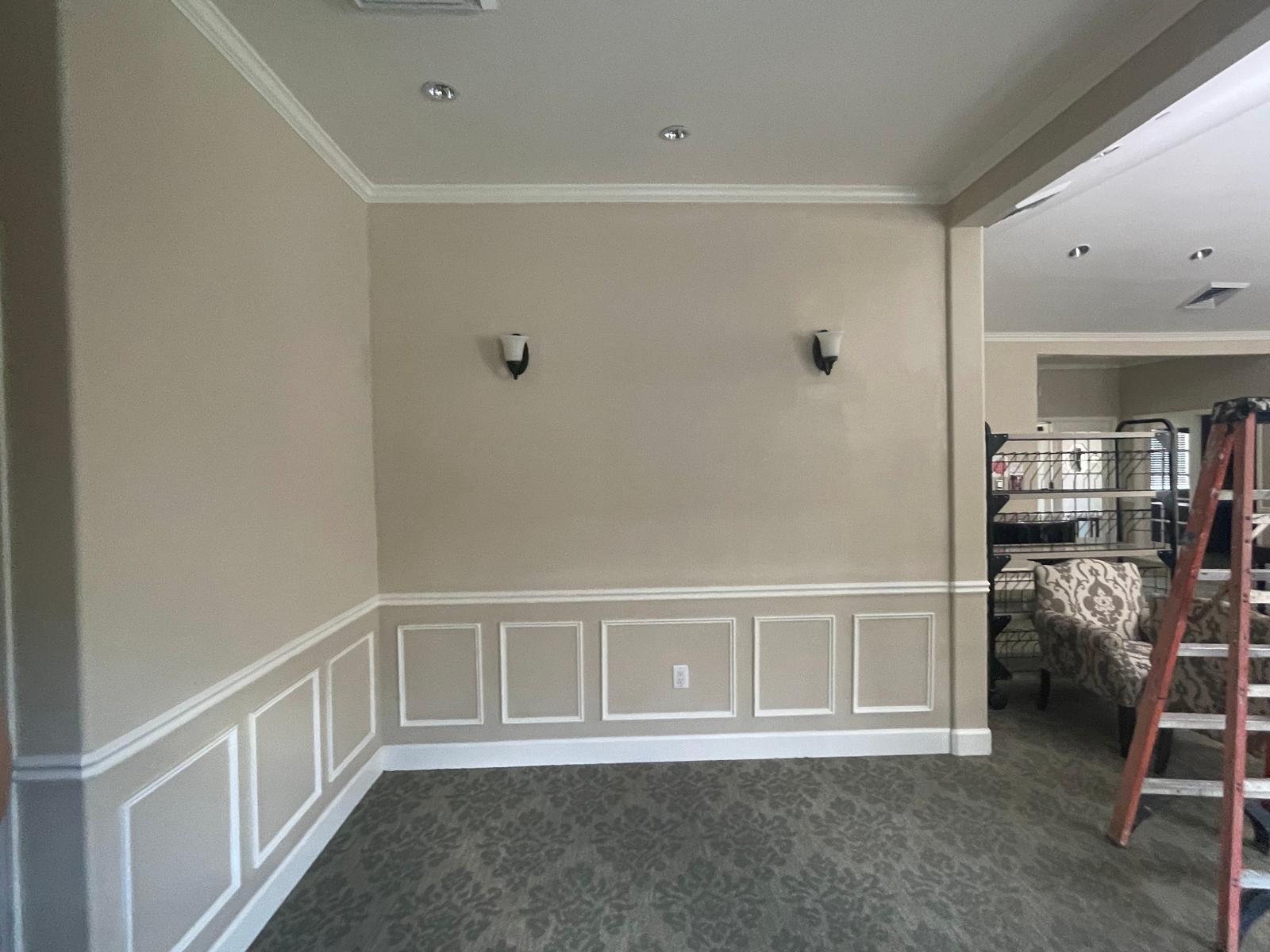 Interior painting and wainscoting installation by Risen Remodeling