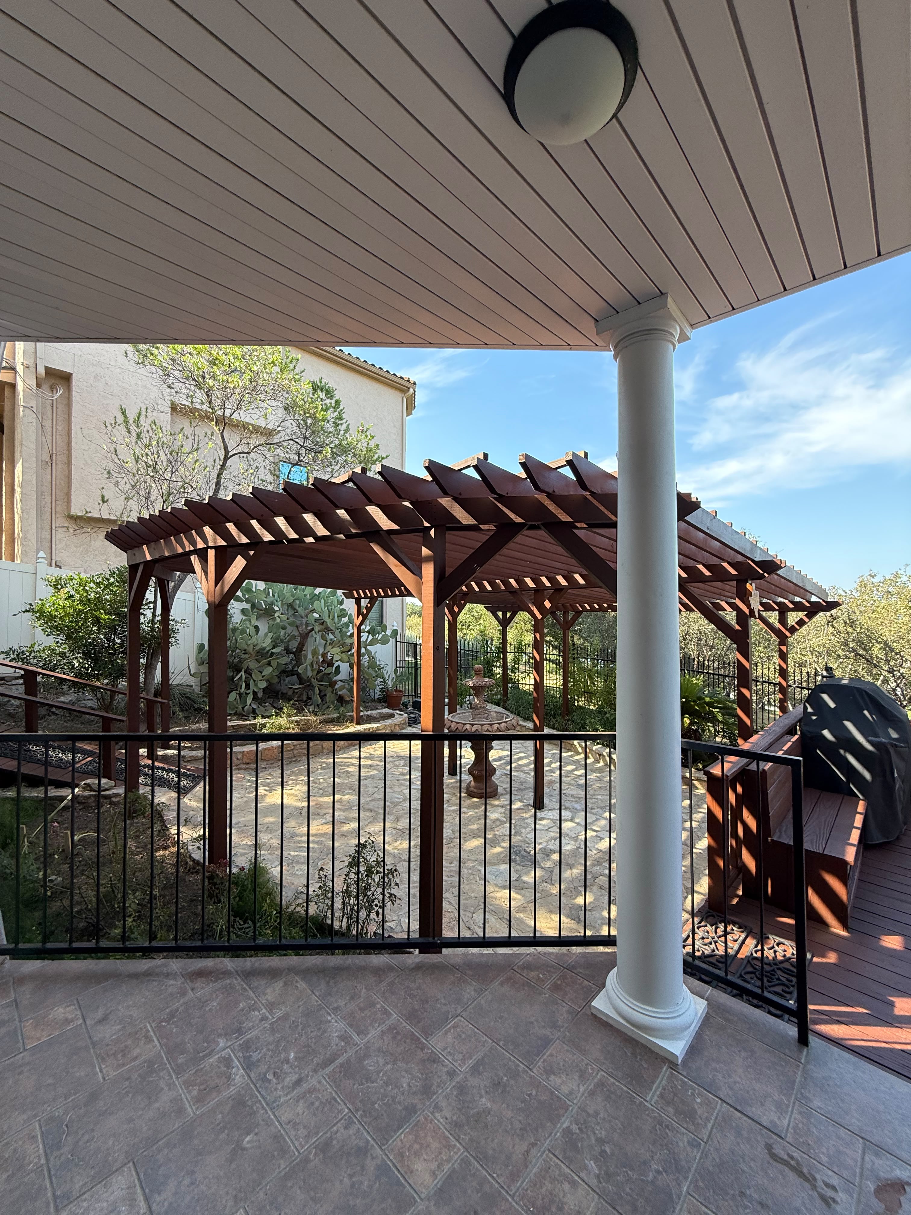 Custom patio built by Risen Remodeling in New Braunfels, TX