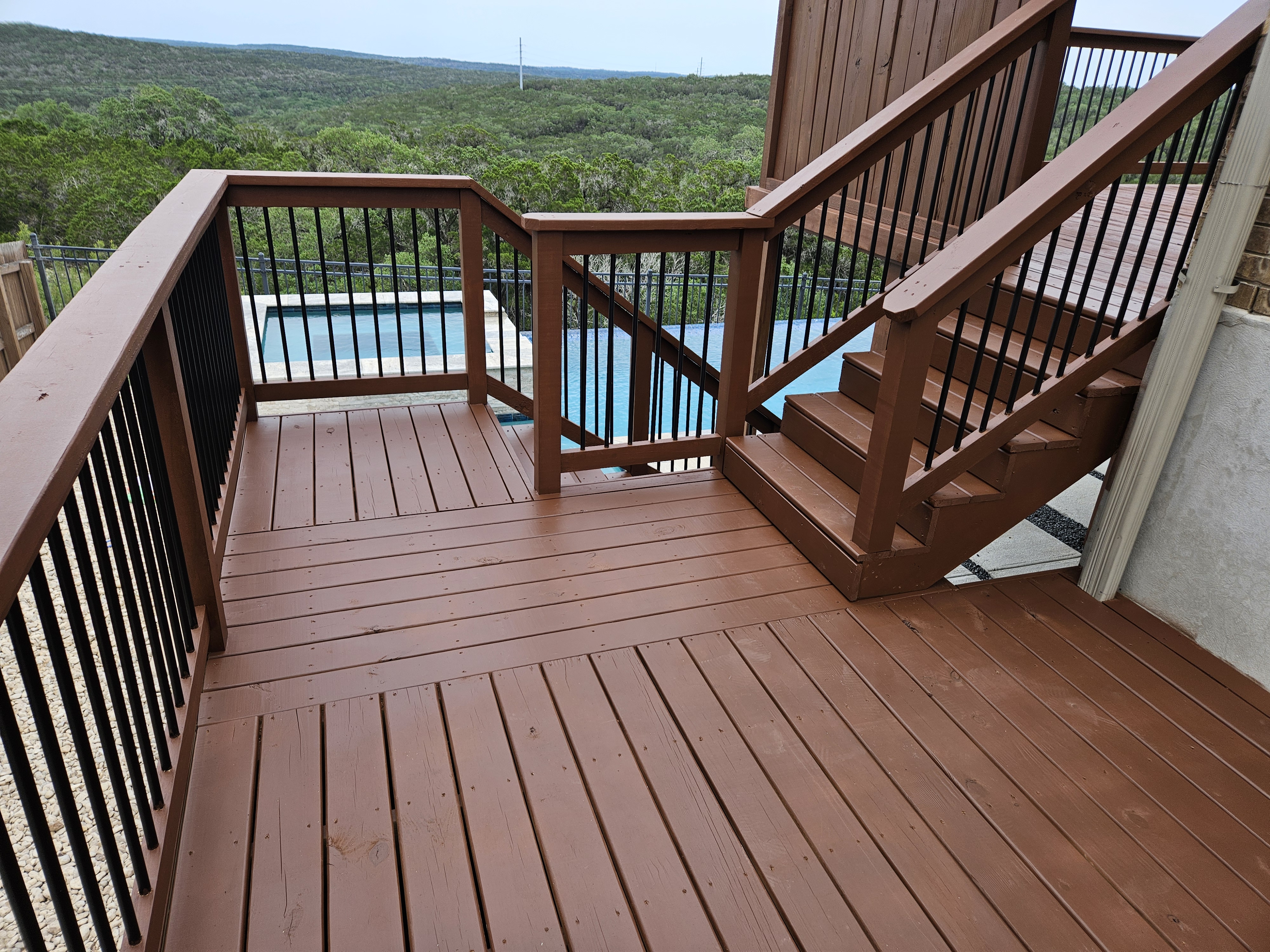 Pool deck and stair build in New Braunfels
